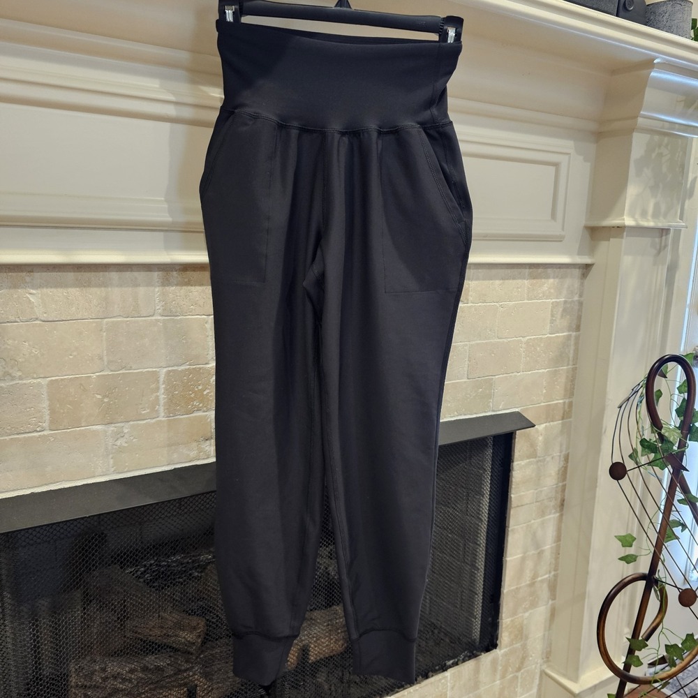Old Navy Active PowerSoft High-Rise Jogger Go-Dry Women Size XS Black Leggings